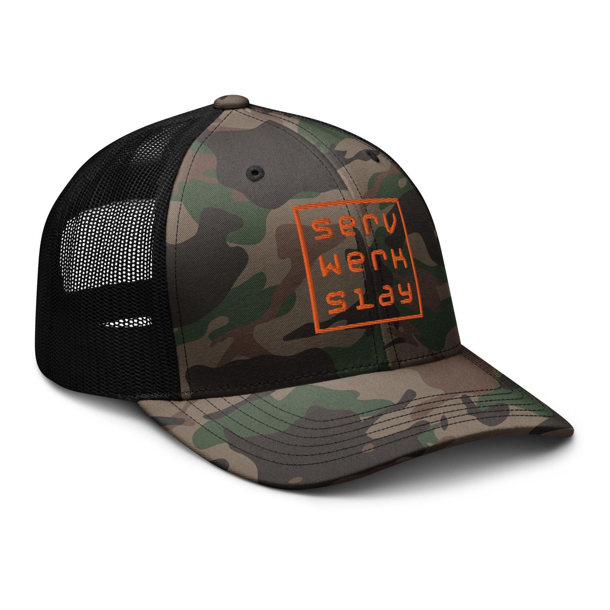 Branded Camo Trucker Cap