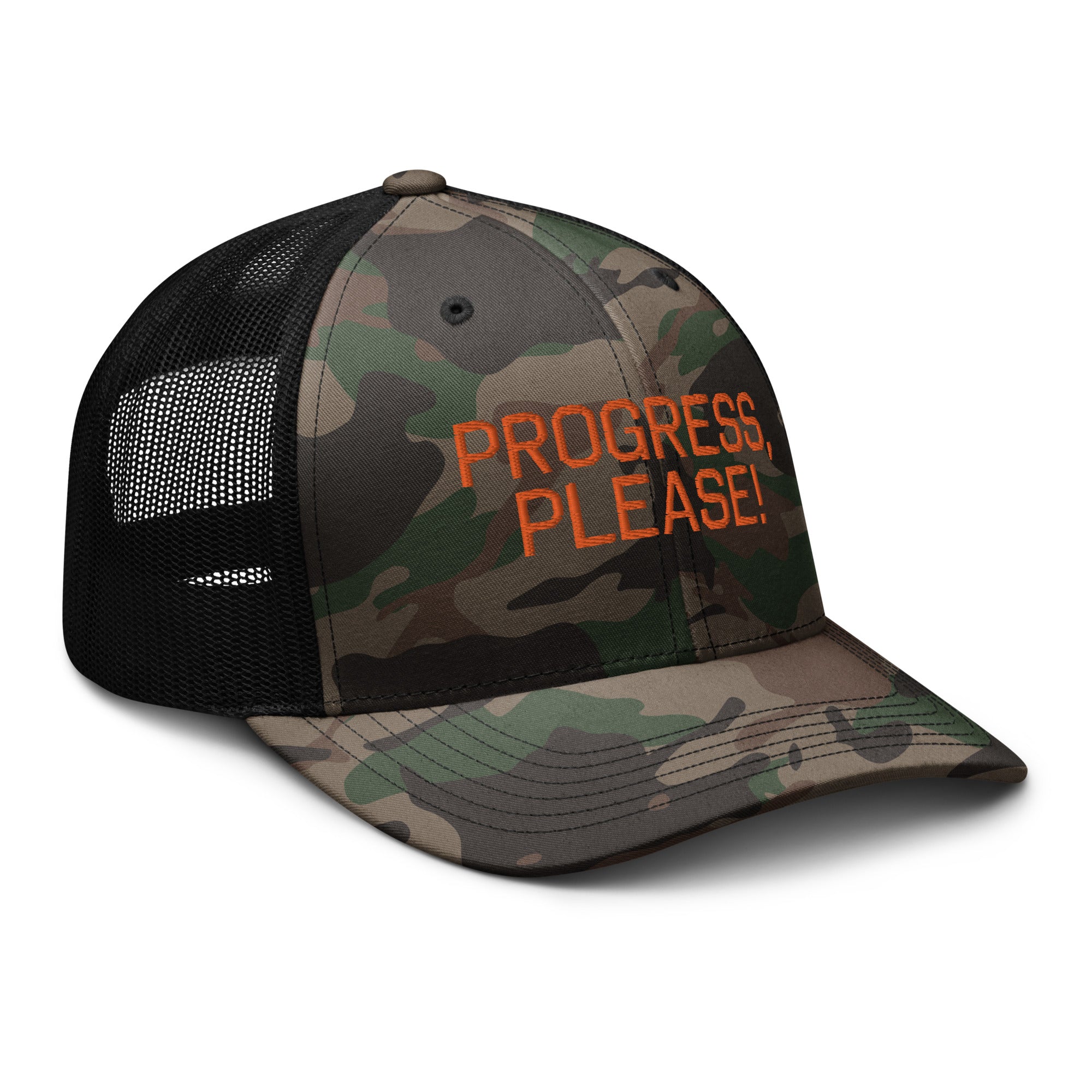 Progress Please Camouflage Trucker Hat