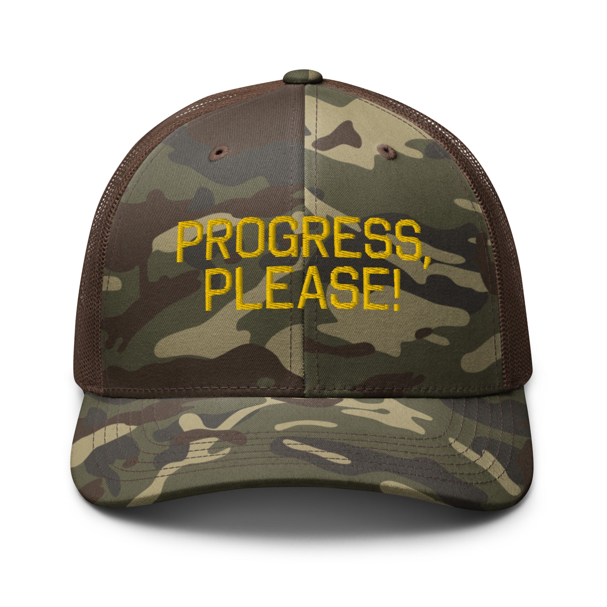 Progress Please Camouflage Trucker Hat