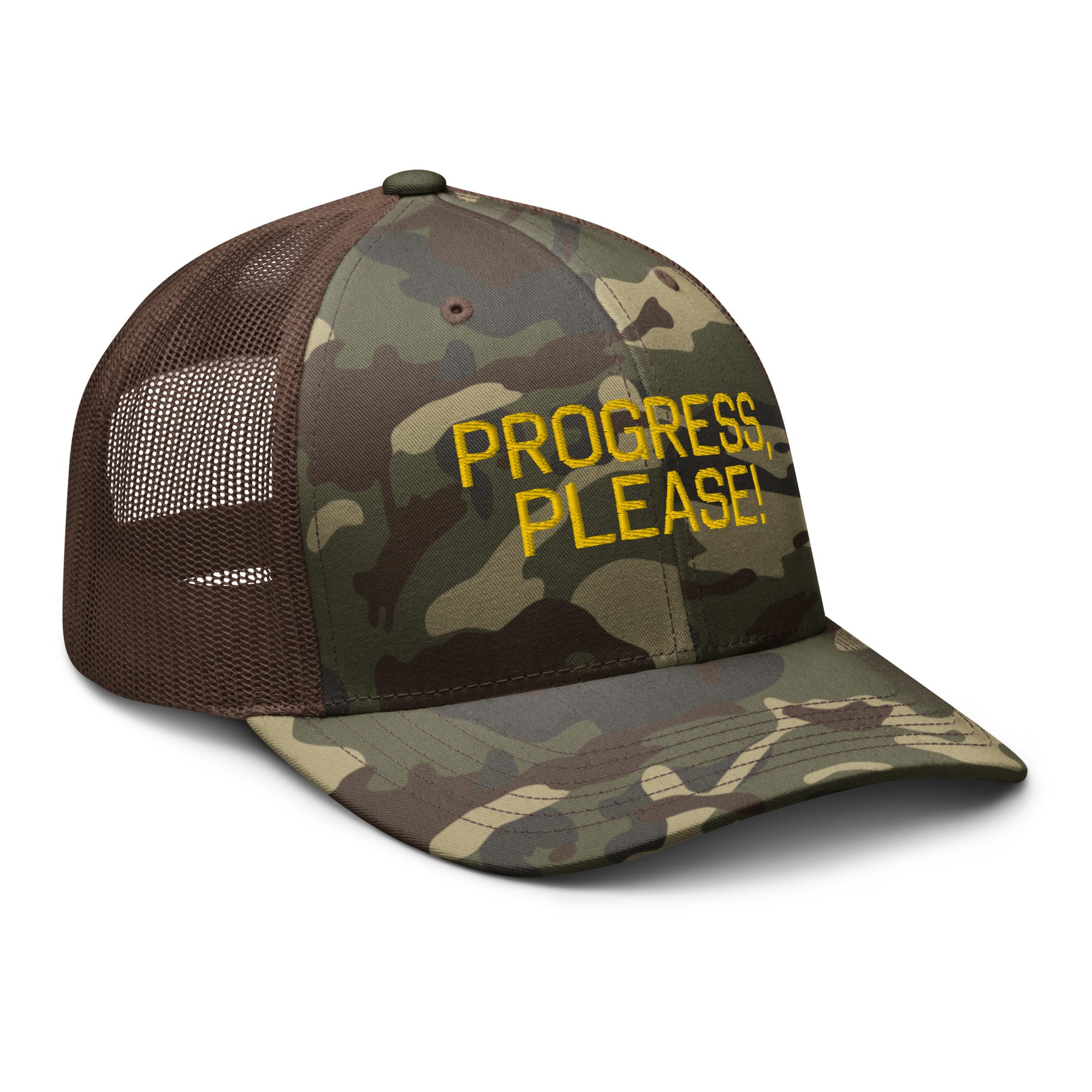 Progress Please Camouflage Trucker Hat