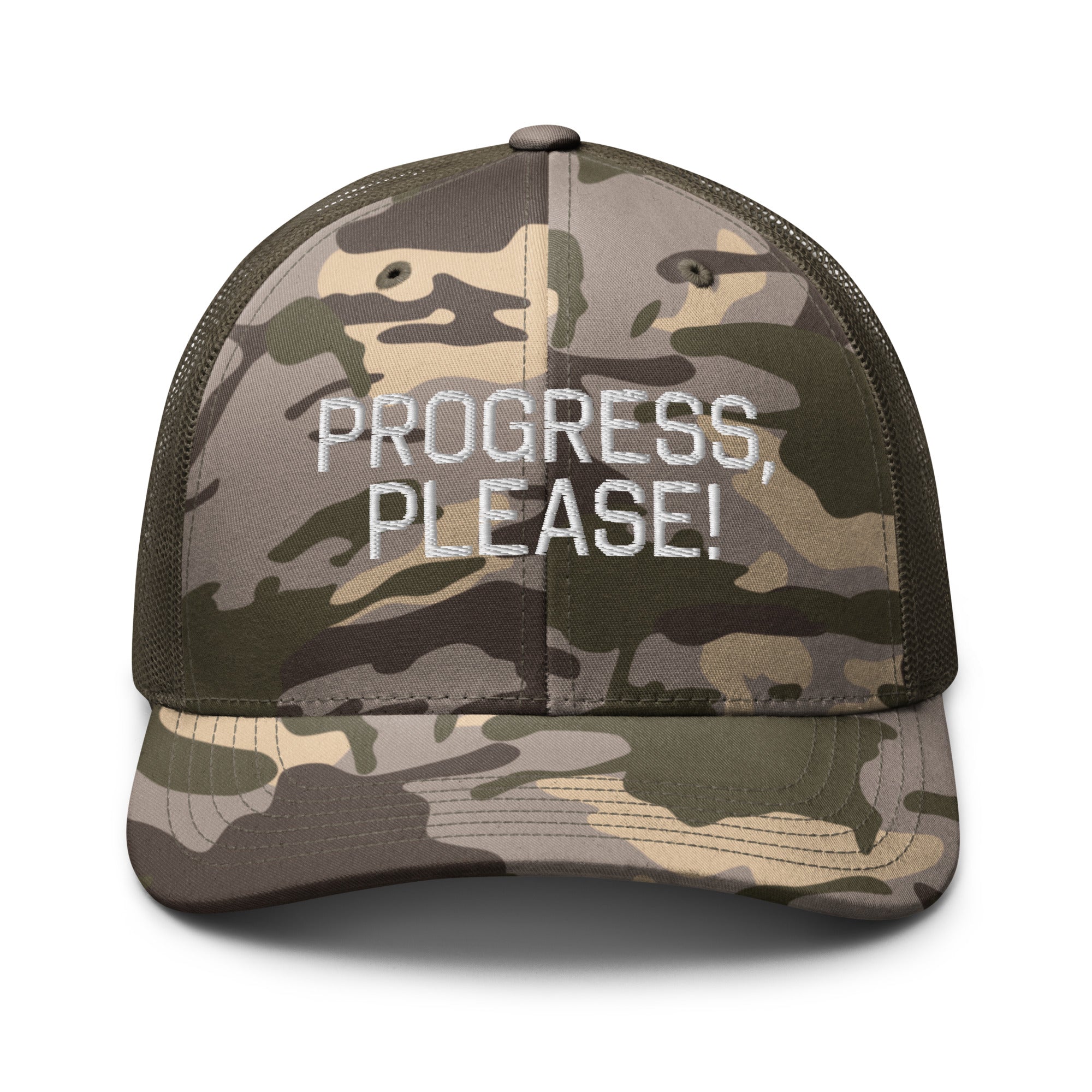 Progress Please Camouflage Trucker Hat