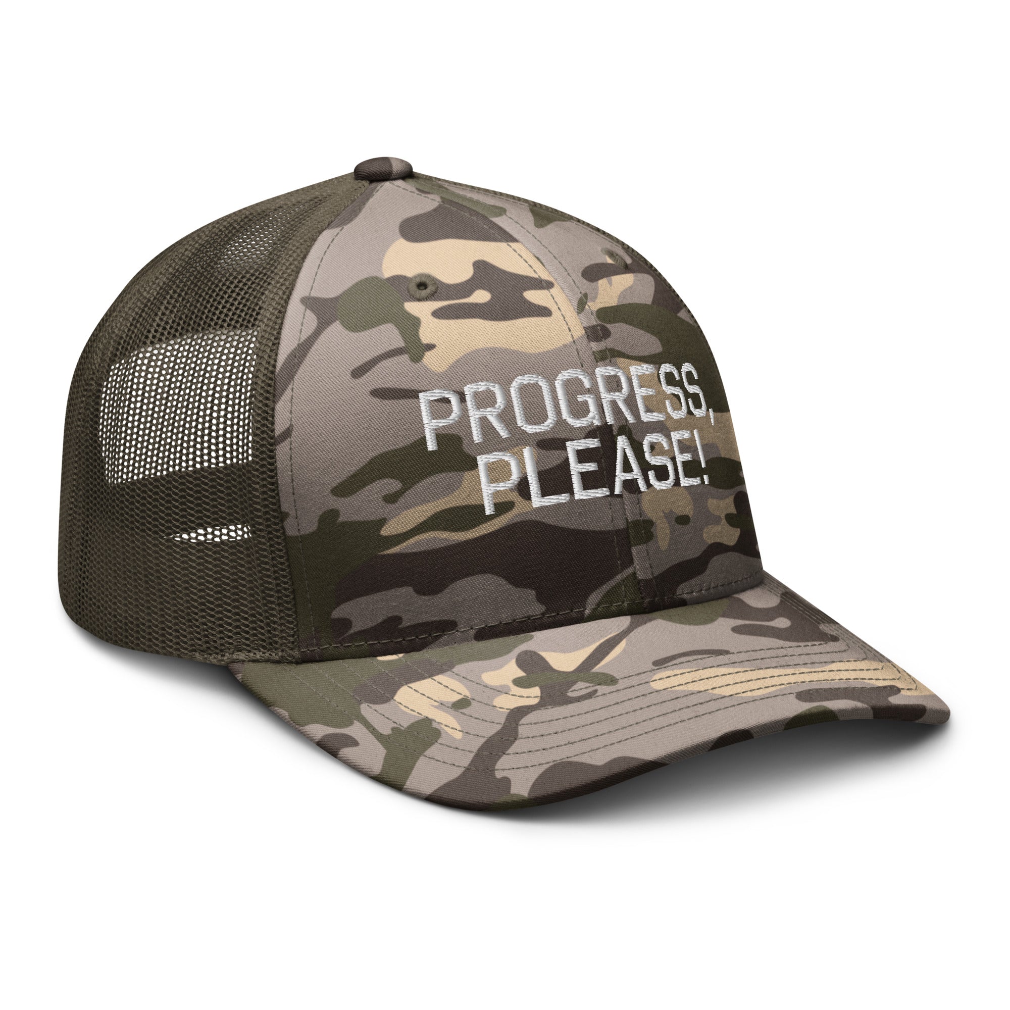 Progress Please Camouflage Trucker Hat